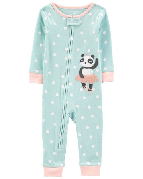 Pijama De Algodón De 1 Pieza Con Estampado De Panda Bailarina Carter's