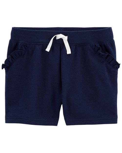 Shorts De Felpa Francesa Con Cintura Elástica Y Diseño De Olanes Carter's