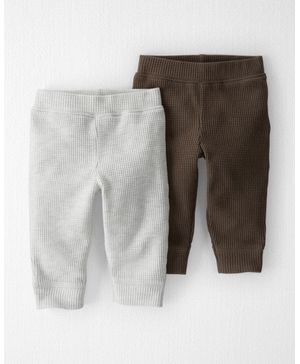 Set De 2 Piezas De Pantalones Térmicos De Algodón Orgánico Carter's Little Planet