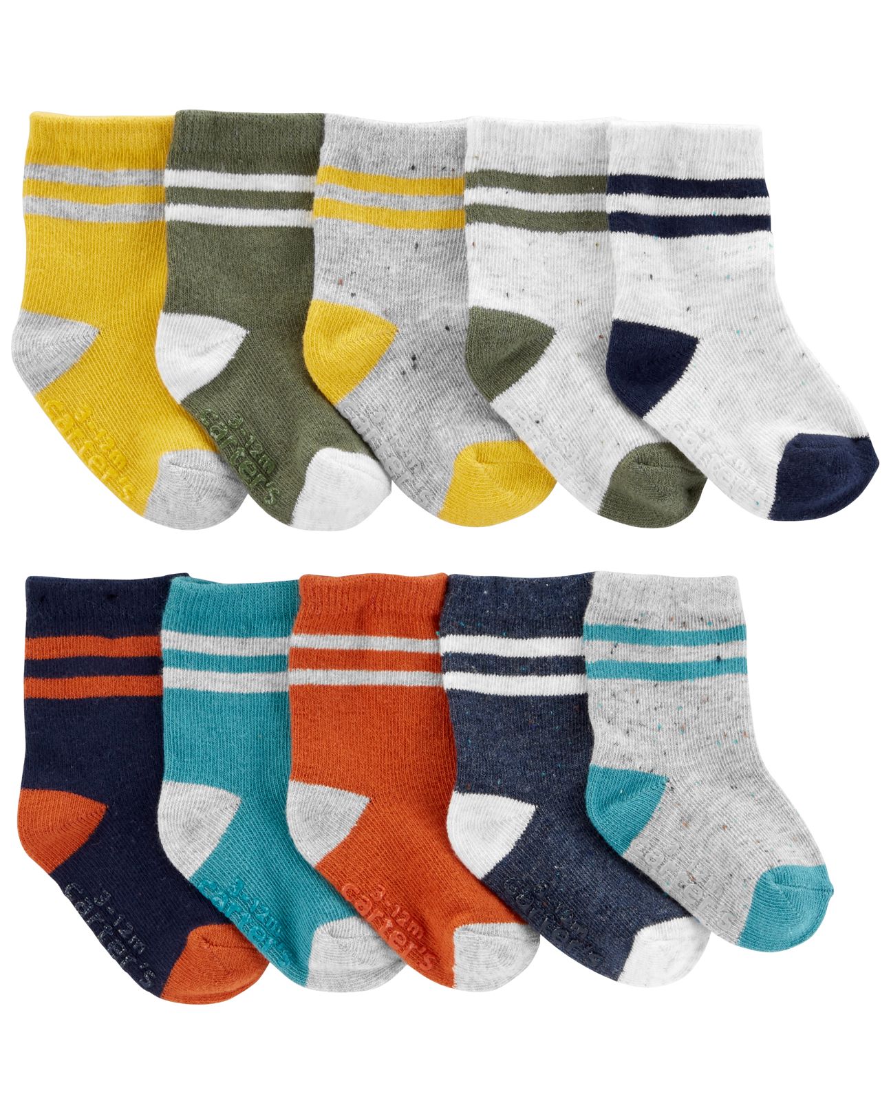 Pack de 4 pares de calcetines medianos «Marinero» para niño mostaza -  Vertbaudet