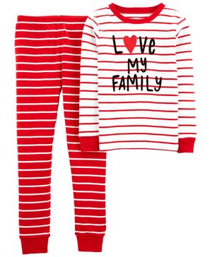 Pijama De Algodón Para Adulto De 2 Piezas, San Valentín Carter's