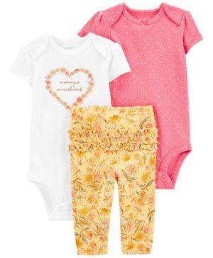 Conjunto De 3 Piezas De Pequeños Personajes De Flores Carter's