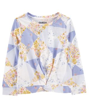 Blusa De Jersey De Parches Y Flores Oshkosh B'Gosh