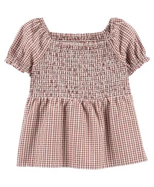 Blusa Fruncida De Cuadros Oshkosh B'Gosh