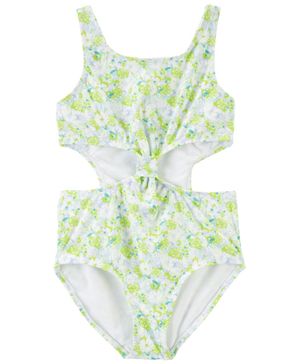 Traje De Baño De Flores De 1 Pieza