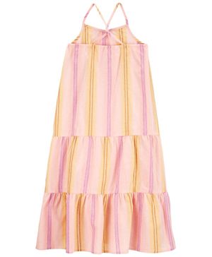 Vestido De Capas De Lino A Rayas Oshkosh B'Gosh