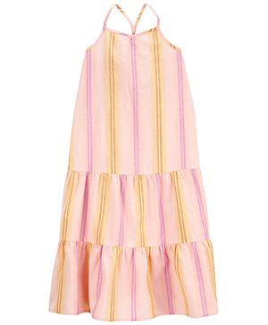 Vestido De Capas De Lino A Rayas Oshkosh B'Gosh