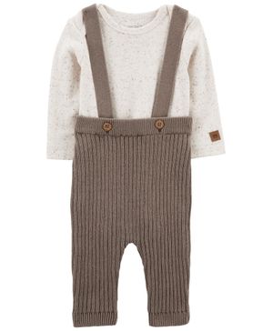 Conjunto De 2 Piezas  Pañalero Con Overol Carter's