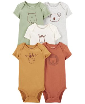 Paquete De 5 Pañaleros De Manga Corta Carter's