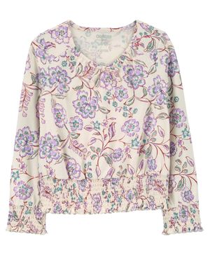 Blusa De Flores Corrugada Con Olanes Oshkosh B'Gosh