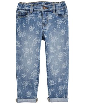 Pantalones De Mezclilla Stretch Con Estampado De Flores Vintage Oshkosh B'Gosh