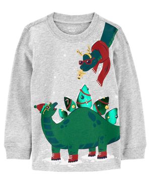 Playera De Punto Navideña De Dinosaurio Carter's