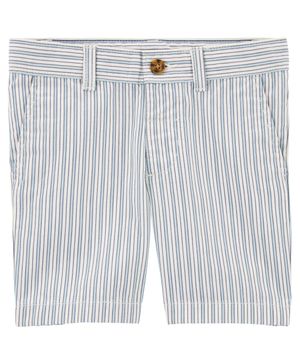 Shorts De Rayas Con Frente Plano Carter's