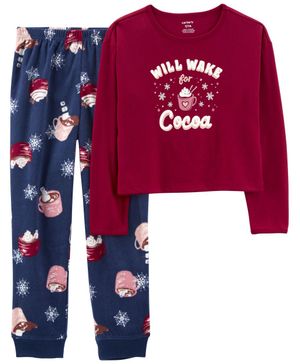 Pijama Holgada De 2 Piezas De Chocolate Caliente Carter's