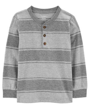 Playera A Rayas Cuello Henley Carter's