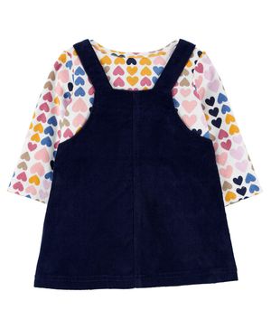 Conjunto De Pañalero De Corazones Y Falda Con Peto De 2 Piezas Carter's