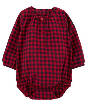 Pañalero De Manga Larga Con Estampado De Cuadros Escoceses De Búfalo Oshkosh B'Gosh