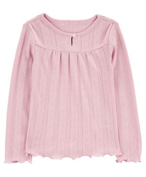 Blusa De Punto Corazón Con Dobladillo De Lechuga Oshkosh B'Gosh