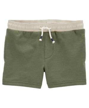 Short De Punto Con Tirantes Verde Olivo Carter's