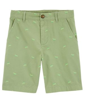 Shorts Chinos Con Estampado De Camaleón Carter's