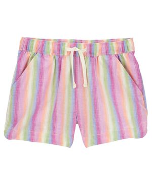 Shorts De Sol Con Cordón De Algodón Y Lino Oshkosh B'Gosh