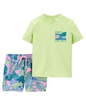 Traje De Baño De 2 Piezas De Licra Floral Carter's