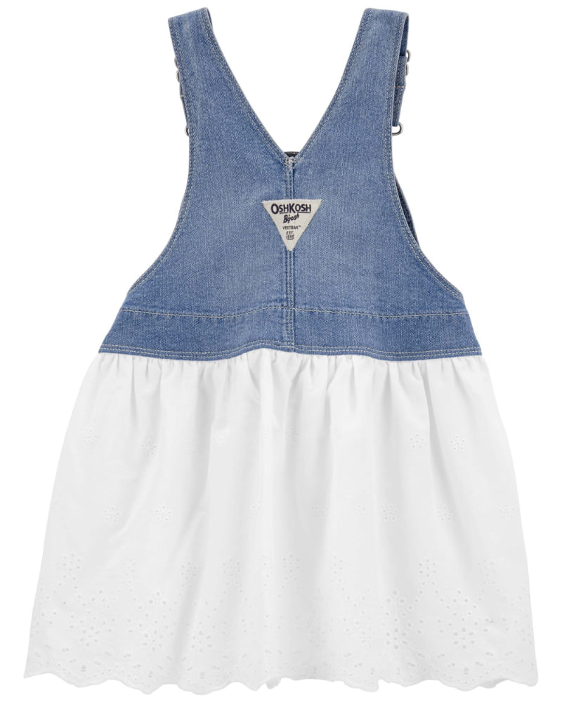 Vestido De Mezclilla Jumper Con Ojales Blanco 1Q439010 Oshkosh B gosh