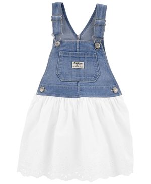 Vestido De Mezclilla Jumper Con Ojales Oshkosh B'Gosh