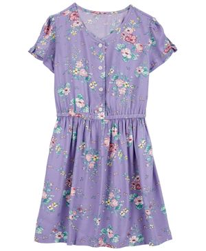 Vestido Floral Vintage Con Botones Frontales Oshkosh B'Gosh