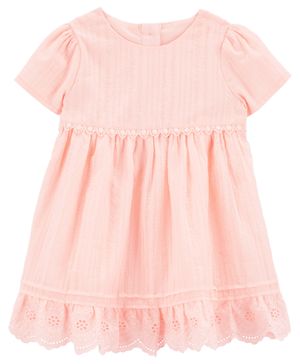 Vestido Babydoll Con Ojales Metalizados Oshkosh B'Gosh
