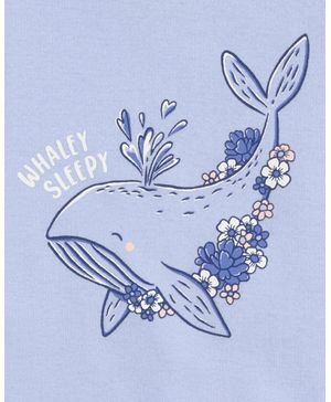 Pijama De 4 Piezas Con Estampado De Flores Y Ballenas Carter's