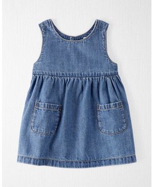 Vestido Con Bolsillos De Chambray De Algodón Orgánico Carter's Little Planet