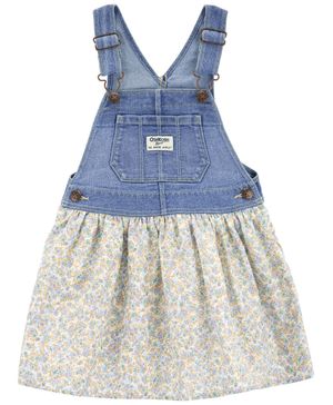 Vestido De Mezclilla Con Estampado Floral Oshkosh B'Gosh