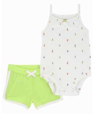 Conjunto De 2 Piezas Pañalero Y Short Tanque De Helados Carter's