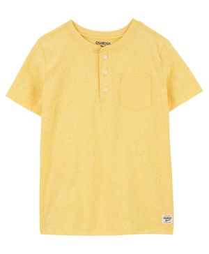 Playera Henley Con Bolsillos Color Amarillo Oshkosh B'Gosh