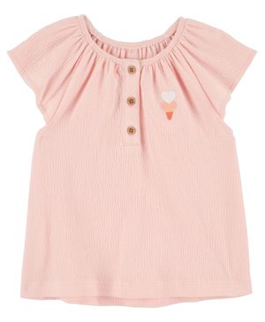 Blusa De Algodón Arrugado Carter's