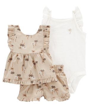 Conjunto De 3 Piezas Con Short Carter's