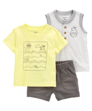 Conjunto De 3 Piezas Con Short Carter's