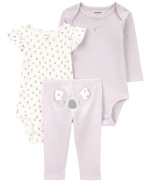 Conjunto De 3 Piezas De Pañalero Y Pantalón Carter's