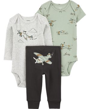 Conjunto De 3 Piezas De Pañalero Y Pantalón Carter's