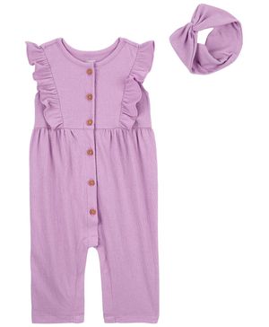 Conjunto De 2 Piezas Jumpsuit Y Banda Para La Cabeza Carter's