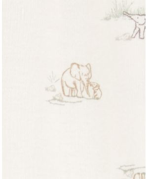 Conjunto De 2 Piezas Mameluco Con Estampado De Elefante Y Gorro Carter's