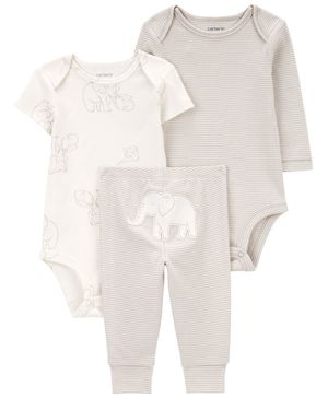 Conjunto De 3 Piezas Con Diseño De  Elefante Carter's