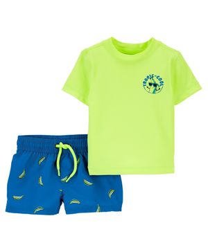 Traje De Baño De 2 Piezas Con Licra De Platano Carter's