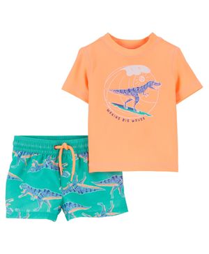 Traje De Baño De 2 Piezas Dinosaurio Surf Carter's