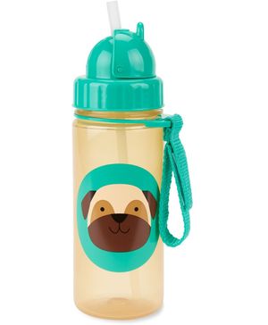 Botella C/ Popote Pug Skip Hop