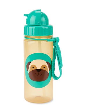Botella C/ Popote Pug Skip Hop