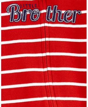 Mameluco De Algodón Con Cremallera Bidireccional Con La Leyenda “Little Brother” Carter's