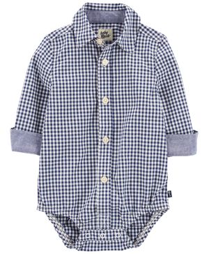 Pañalero Con Botones Y Estampado Gingham Oshkosh B'Gosh