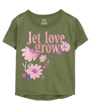 Blusa Con Ilustración De Flores Y Eslogan Let Love Grow Carter's